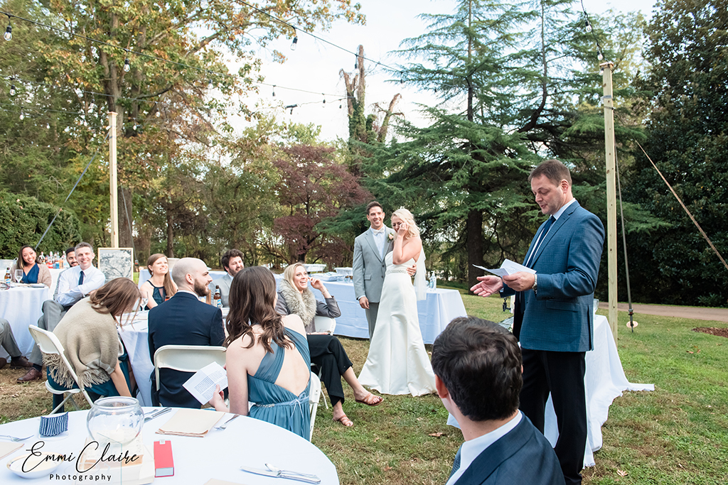 Father of the Bride wedding toast. (Image by EmmiClaire Photography)