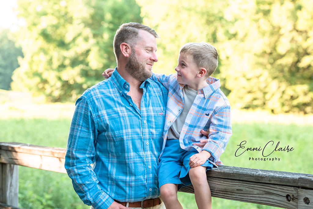A father and son bond in Southern Marsh clothing.