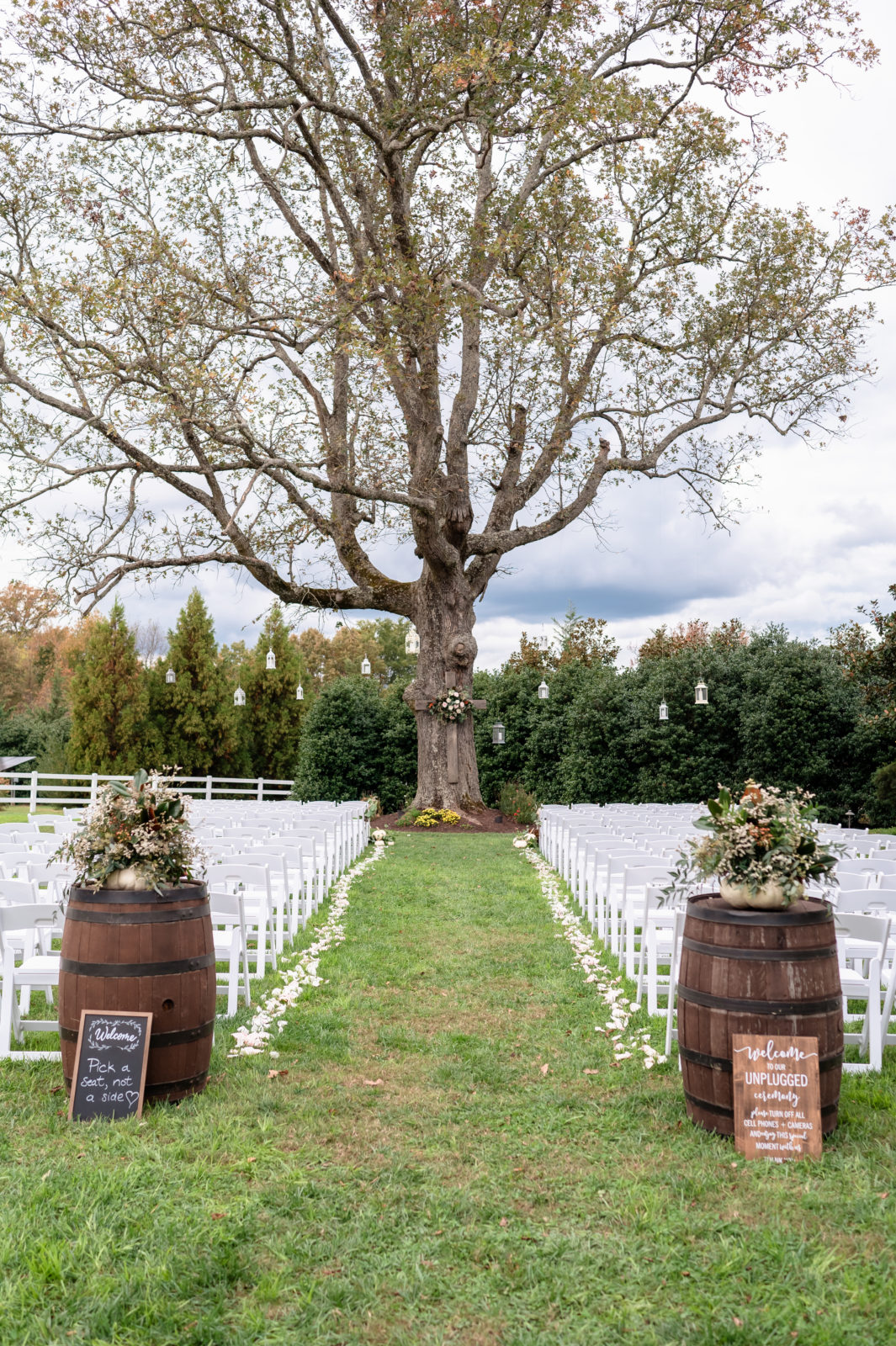 Ceremony site for bride and groom