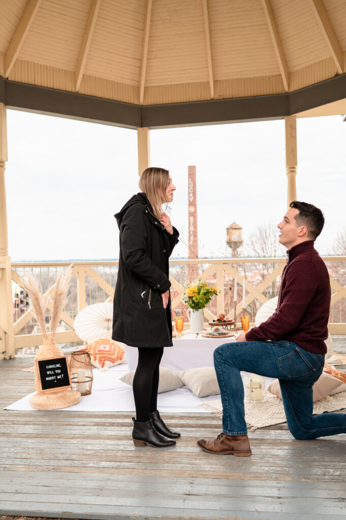 A surprise proposal captured by EmmiClaire Photography in Richmond, Virginia