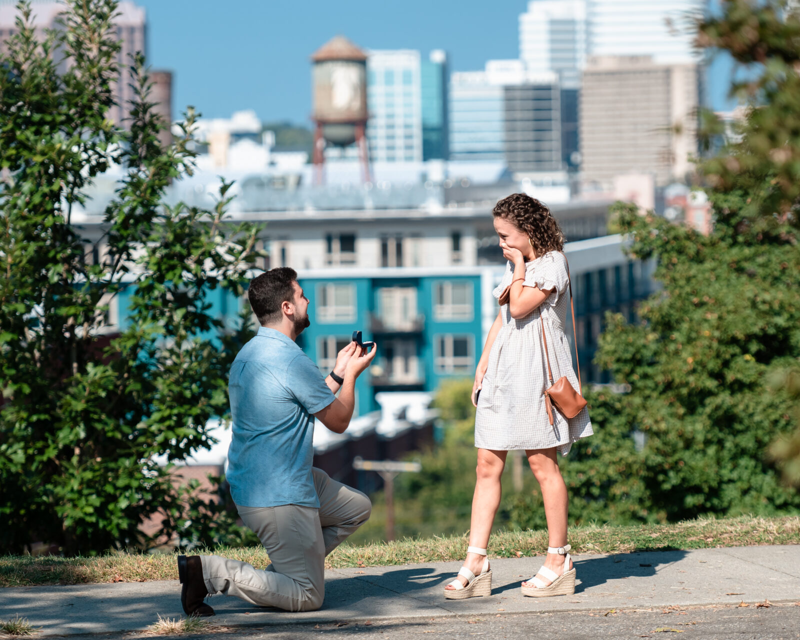 A surprise proposal captured by EmmiClaire Photography in Richmond, Virginia