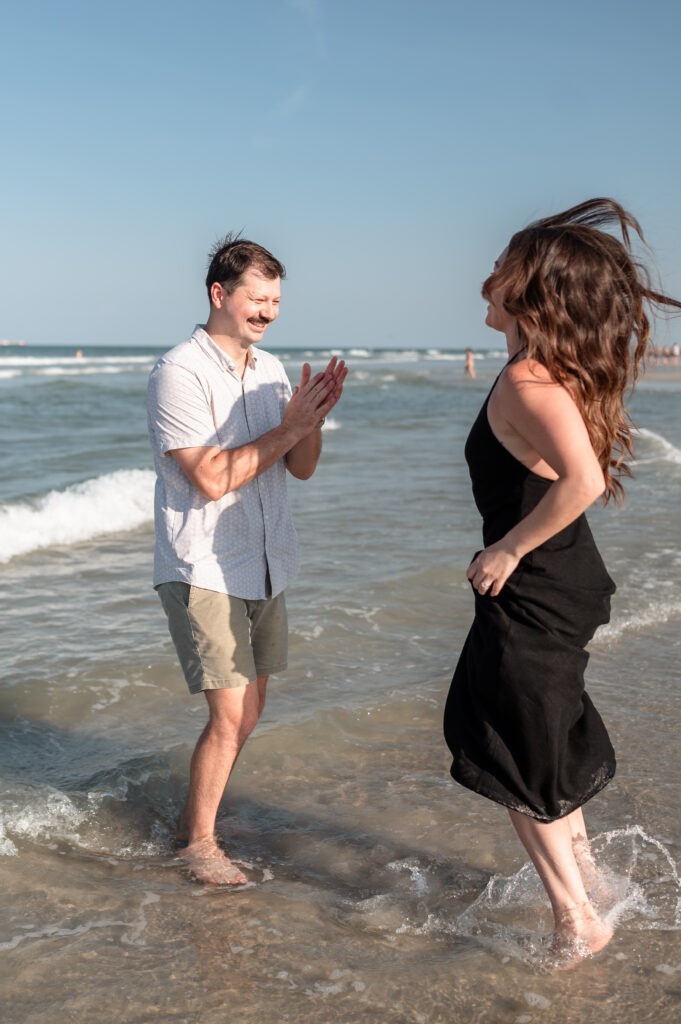 Beau and Elizabeth's beach proposal