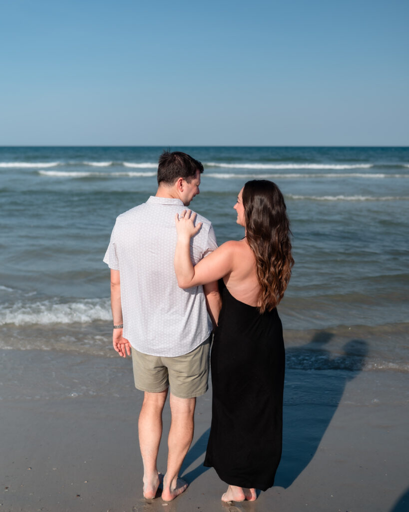 Beau and Elizabeth's beach proposal