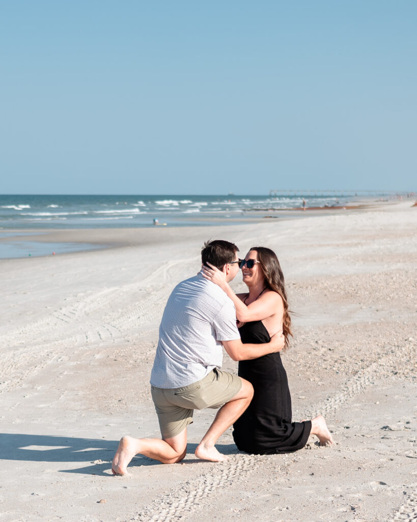 Beau and Elizabeth's beach proposal