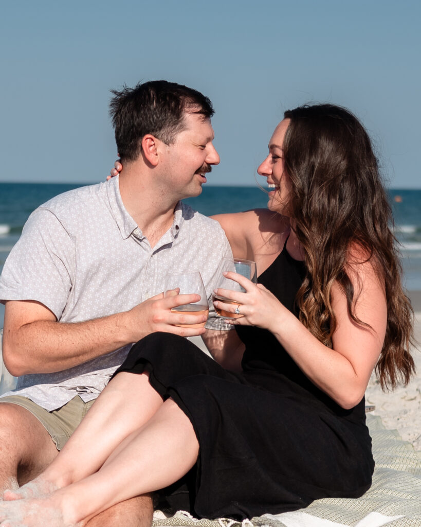 Beau and Elizabeth's beach proposal