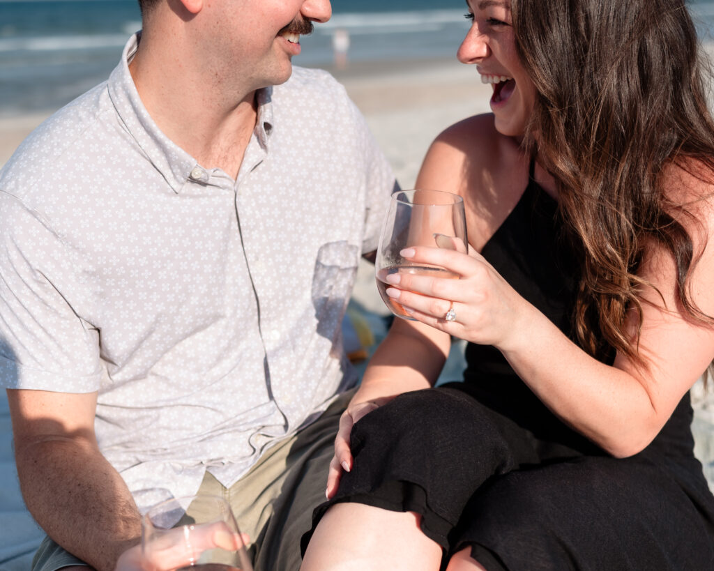 Beau and Elizabeth's beach proposal