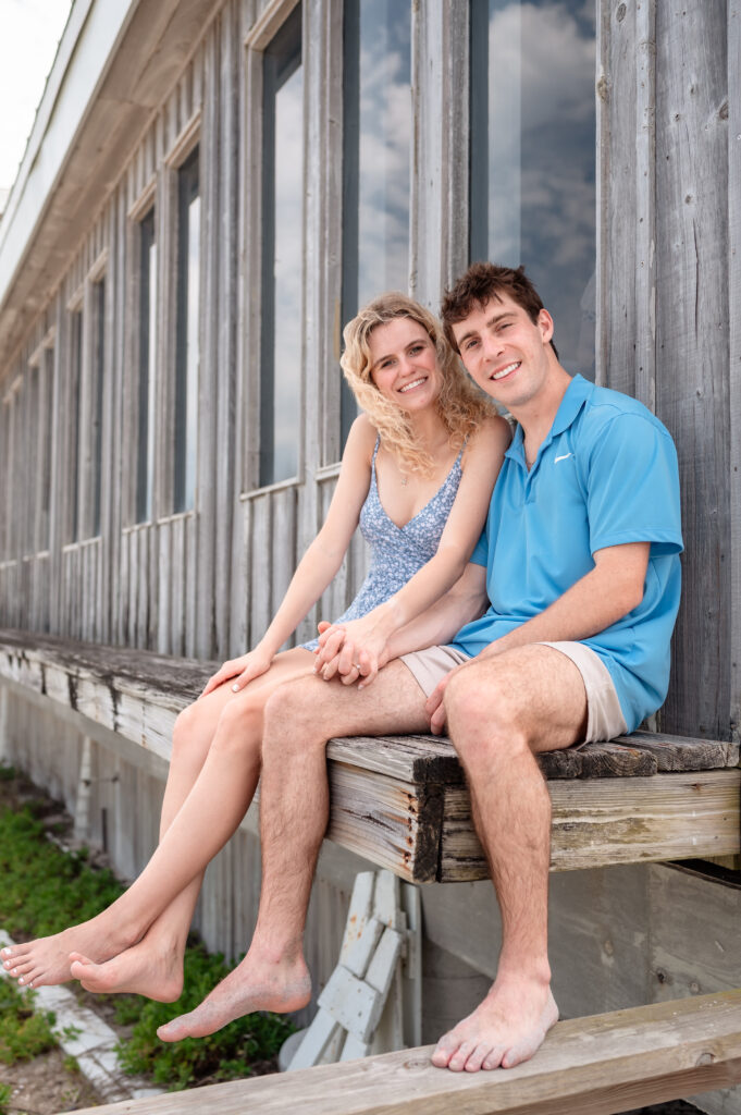 Logan and Chloe's Beach Proposal looking