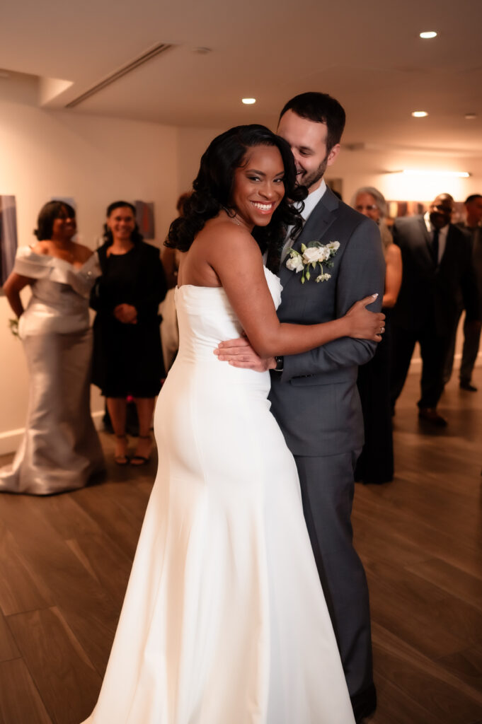 Savonia and Josh at their elegant wedding first look