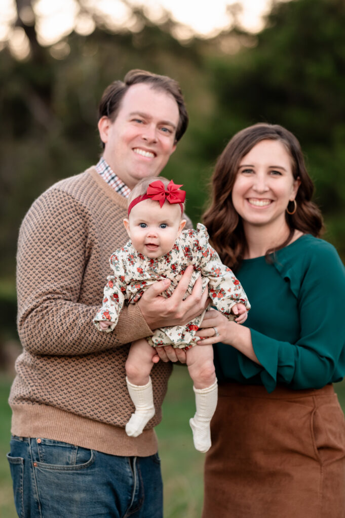 Close-up of cozy fall outfits during mini session