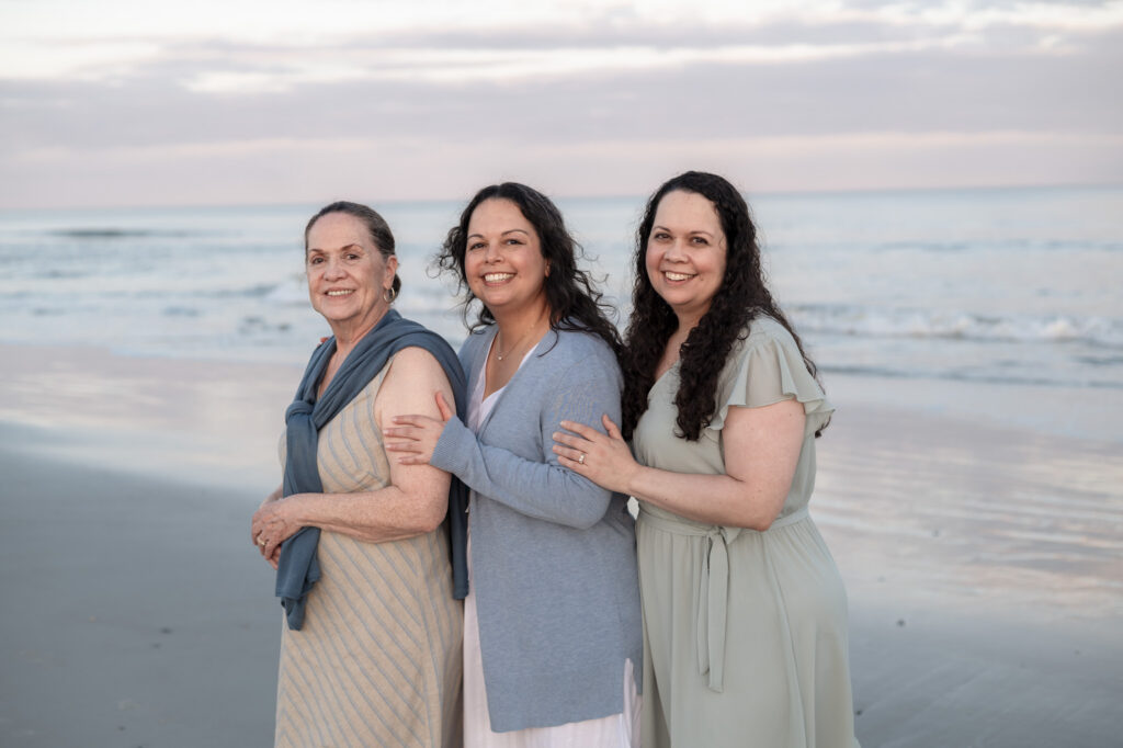 multi generational family photos beach Florida