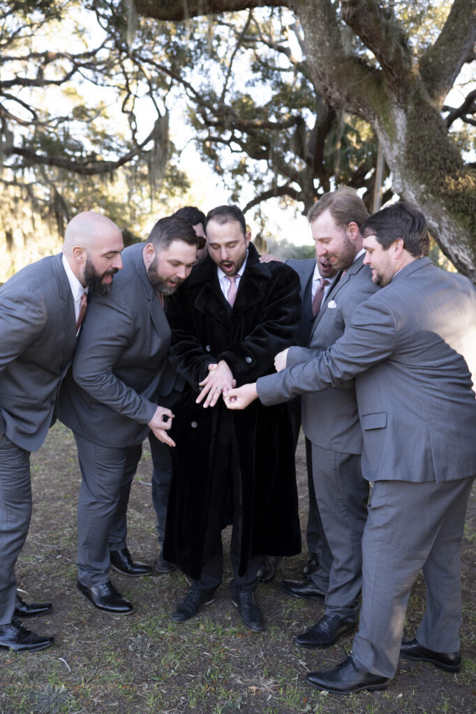 groom and groomsmen church ceremony portrait