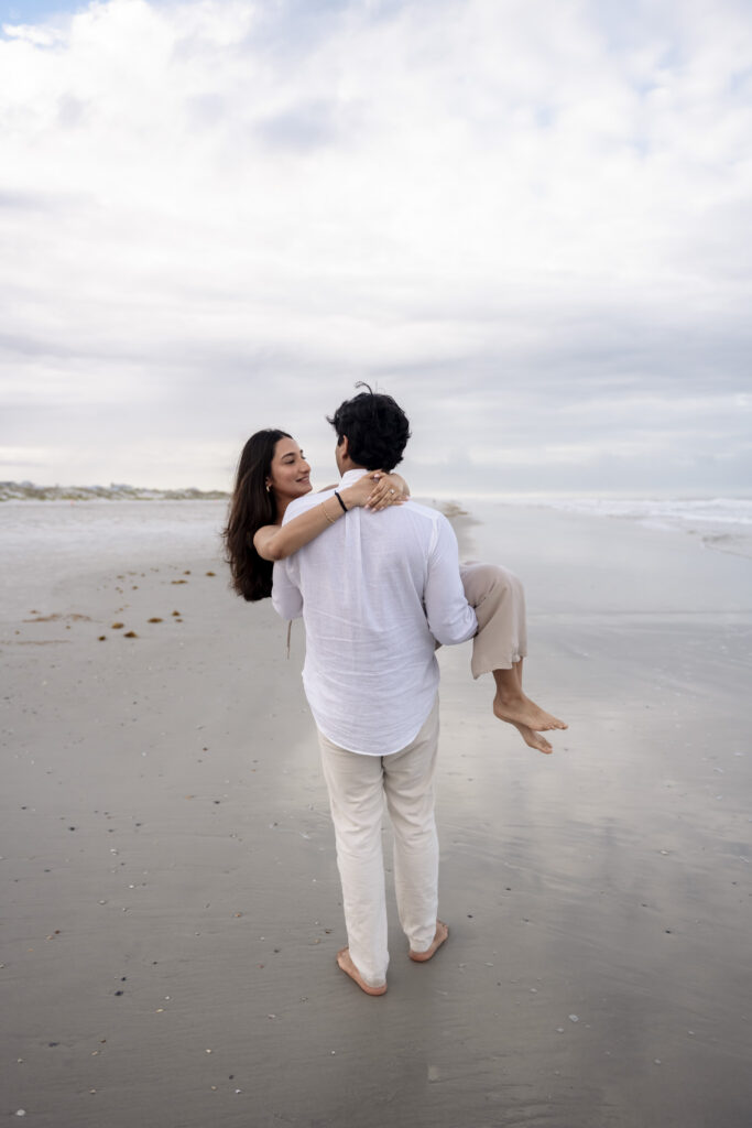 Jacksonville beach proposal photography session.
